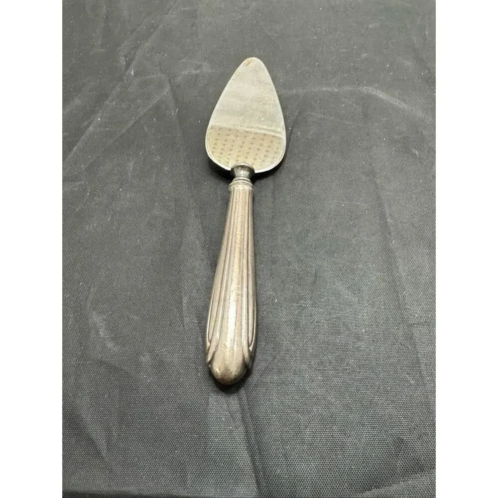 Vtg Sterling Handle Cheese Server Ornate Silver Flatware Serving Utensil 6.5